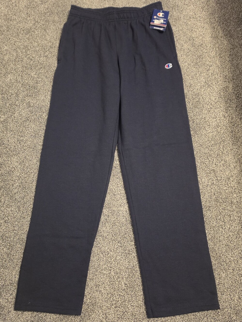 Champion Navy Blue Men's Sweatpants with Classic Logo